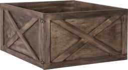 Woody dekoration Julgranslåda brun 45cm