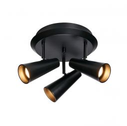 Crest taklampa 3 spotar svart 36cm