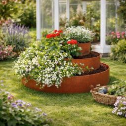 Odlingskrage Tårtan 120cm 3-stegs rostbrun