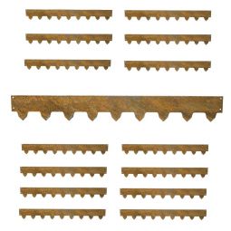 Gräskantlist rost byggbar 119cm 15-pack