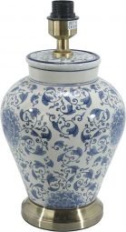 Fang Hong Lampfot porslin vit/blå 38cm PR Home