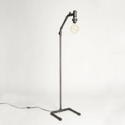 Golvlampa Wolfram stålgrå E27 155cm