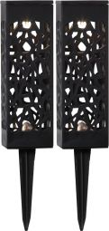 Solcellsdekoration Izola svart 18cm 2-pack