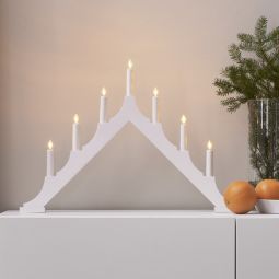 Alma Adventsljusstake 7L vit 41cm