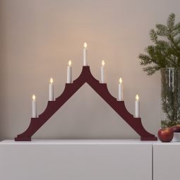 Alma Adventsljusstake 7L röd 41cm