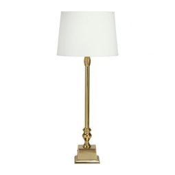 PR Home Linne bordslampa guld/vit 62cm