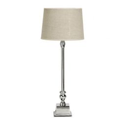 PR Home Linne bordslampa silver/beige 62cm