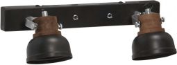 Rutland Vägglampa 2L svart 40cm