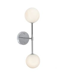 Sigma D vägglampa badrum krom opal, 49cm