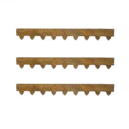 3-pack Gräskantlist rost byggbar 119cm