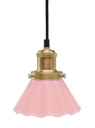 August Fönsterlampa rosa veckad 15cm