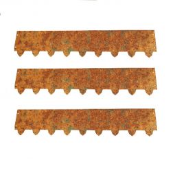3-pack Gräskantlist XL rost byggbar 119cm