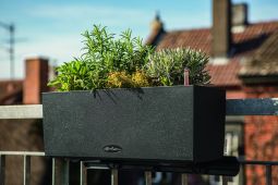 Lechuza Självvattnande Blomlåda Balconera Stone 50 grafitsvart