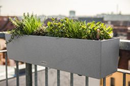 Lechuza Självvattnande Blomlåda Balconera Stone 80 Stengrå