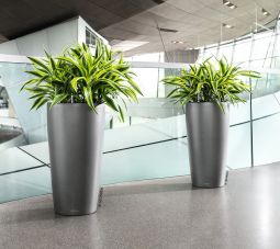 Självvattnande Kruka Rondo 40 charcoal metallic Lechuza