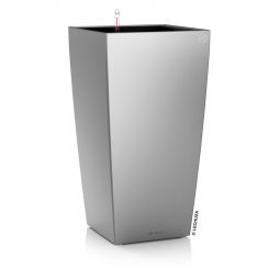Självvattnande Kruka Cubico 30 silver metallic H56cm