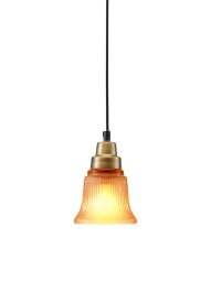 Emmi Fönsterlampa bärnsten ribbad 12cm