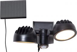 Väggspotlight Solcell Powerspot 2L svart 17cm Star Trading