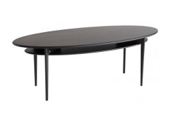Oscarssons Möbel Celia soffbord oval 120cm h50 svartbetsad ek