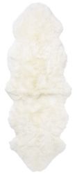Gently långhårigt Fårskinn 2-set vit 180cm Skinnwille