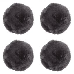 4-pack Fårskinnssits rund Gently 34cm grå Kampanj