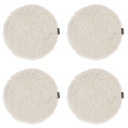 4-pack Fårskinnssits rund Curly beige/moonlight 34cm Kampanj