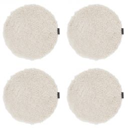 4-pack Fårskinnssits rund Curly beige/moonlight 34cm Kampanj