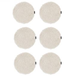 6-pack Fårskinnssits rund Curly beige/moonlight 34cm Kampanj