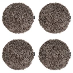 4-pack Fårskinnssits rund Curly sahara 34cm Kampanj
