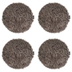 4-pack Fårskinnssits rund Curly sahara 34cm Kampanj