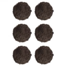 6-pack Fårskinnssits rund Curly brun 34cm Kampanj