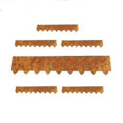 6-pack Gräskantlist XL rost byggbar 119cm
