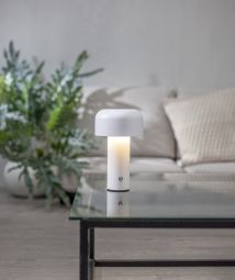 Bordslampa Bobby laddbar vit 22cm