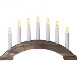 Adventsljusstake Bea trä brun 39cm