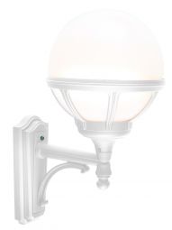 Norlys Bologna vägglampa E27 vit, opal glas