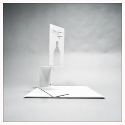 Paket Bag in Box hållare och bricka, vit