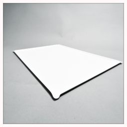 Bricka i lackad rostfri plåt, vit 30x40cm