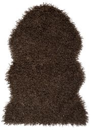 Fårskinnsfäll imitation Wooly brun 60x90cm