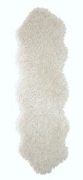 Fårskinnsfäll imitation Wooly ljusbeige 60x180cm