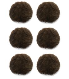6-pack Fårskinnssits rund Gently 34cm naturbrun Kampanj