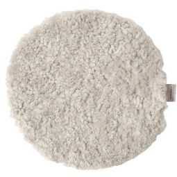 Skinnwille fårskinnssits rund Curly sand 34cm