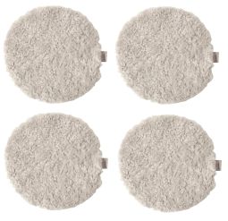 4-pack Fårskinnssits rund Curly sand 34cm Kampanj