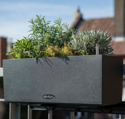 Lechuza Självvattnande Blomlåda Balconera Stone 50 grafitsvart