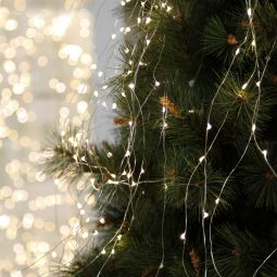 Dew drop ljusslinga på plastgran Halifax