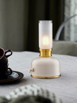 Frida bordslampa beige 11x22cm