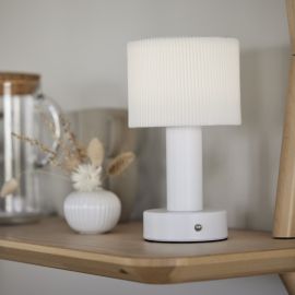Bordslampa Tiara laddbar vit 24cm