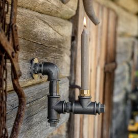 Ljusstake Tyr stålgrå - 1st ljus