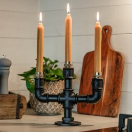 Ljusstake Tritus mattsvart - 3st ljus