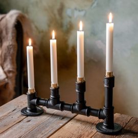 Ljusstake Tetra mattsvart - 4st ljus