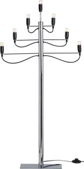 Star Trading Adventsljusstake Milano golv krom 120cm